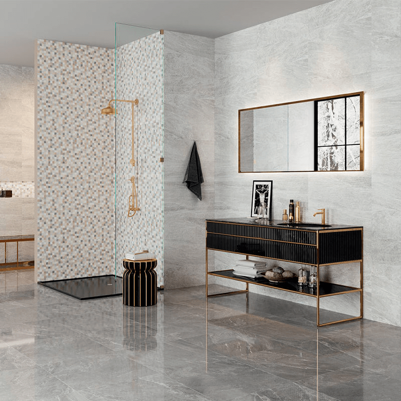 Rivestimento in Ceramica Effetto Pietra 25x75 Decoro Struttura Cosmo Mix Orione - Herberia