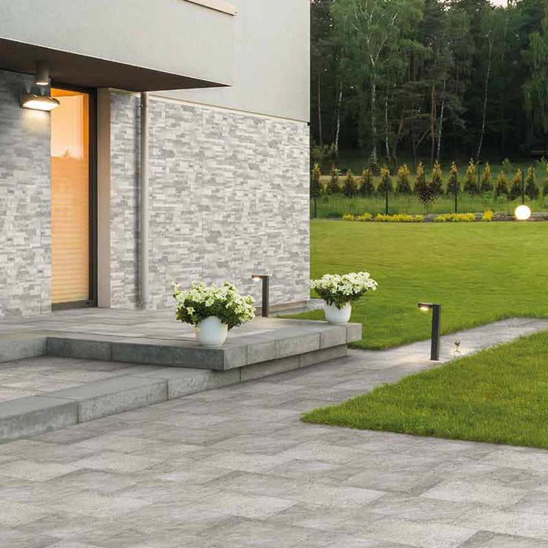 Rivestimento in Gres Porcellanato Effetto Muretto 30.5x61 Grigio Roccia - Soluzioni Tiles