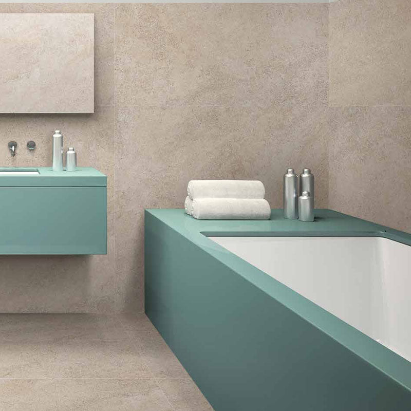 Gres Porcellanato Effetto Cemento Naturale 60x120 Ivory Lims - Soluzioni Tiles