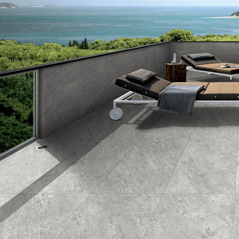 Gres Porcellanato Effetto Pietra Grip 30.5x60 Silver River - Soluzioni Tiles