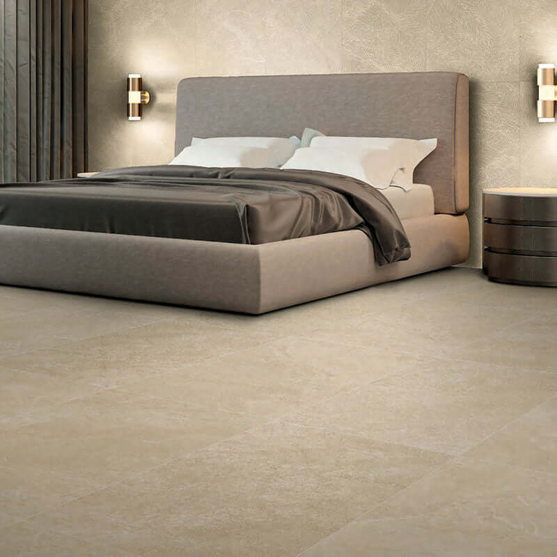 Gres Porcellanato Effetto Pietra 80x80 Beige Saint Laurent - Soluzioni Tiles