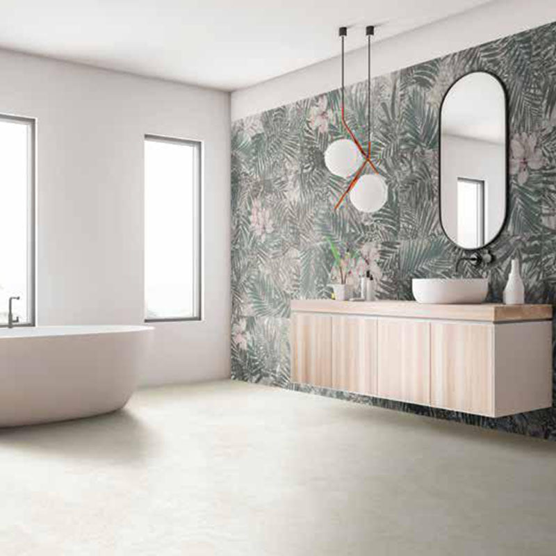 Rivestimento in Ceramica Effetto Decoro 60x120 Cold Flora - Soluzioni Tiles