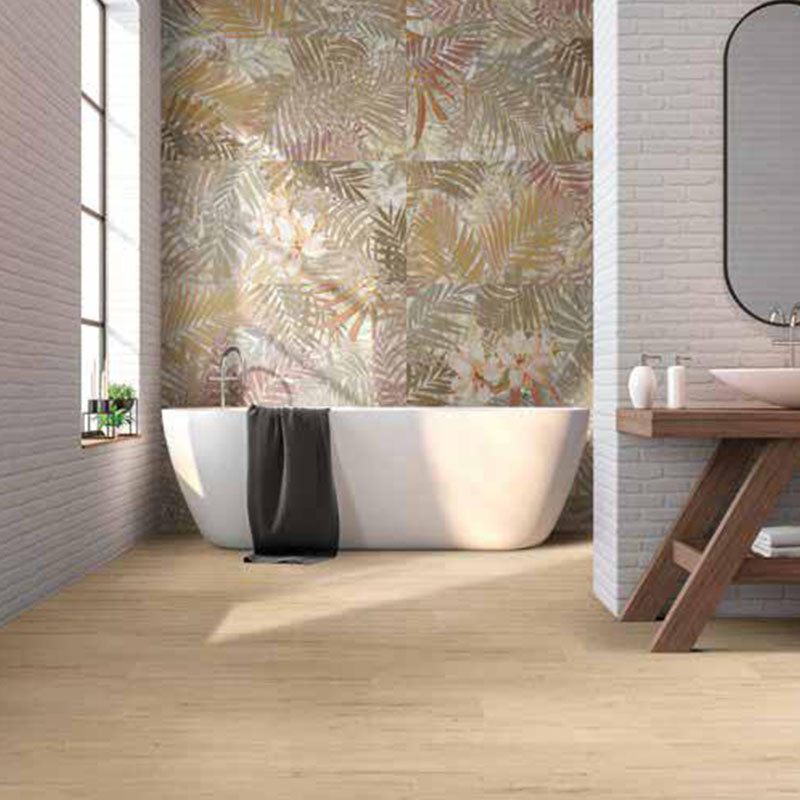 Rivestimento in Ceramica Effetto Decoro 60x120 Warm Flora - Soluzioni Tiles
