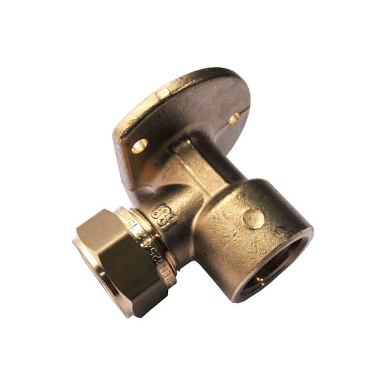 Attacco a Muro Con Flangia Ø 1/2"x12 A Compressione Con Ogiva in Ottone - General Fittings