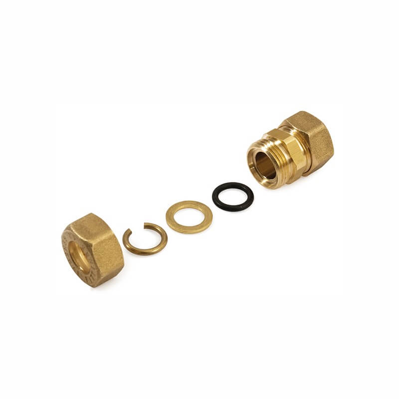 Raccordo Dritto Doppio Ø 12 A Compressione Con Tenuta O-Ring - General Fittings