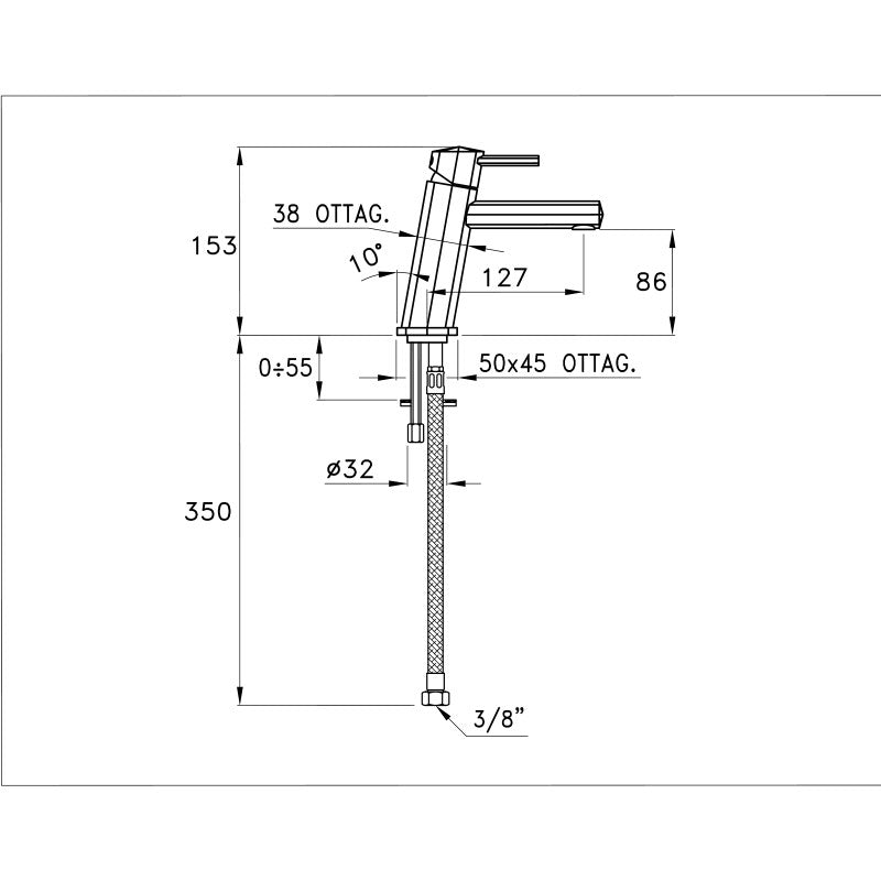 Miscelatore Lavabo Cromo Con Piletta Firenze - Rubinetteria Stella (25673886)