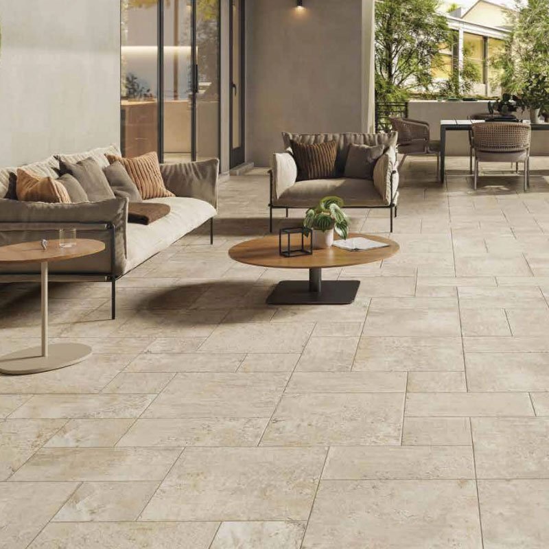 Gres Porcellanato Effetto Pietra Grip 25x50 Burgos Pietra Castello - Monocibec