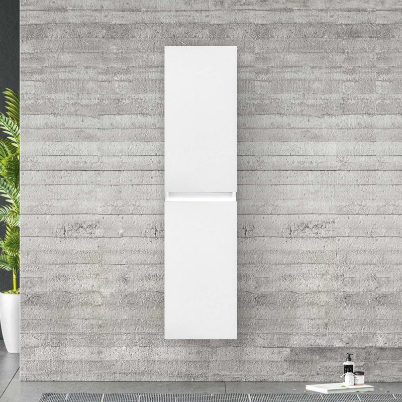 Colonna Sospesa 40 cm Apertura A Destra White Glossy Marsiglia e Santiago – Spazio (25549940)