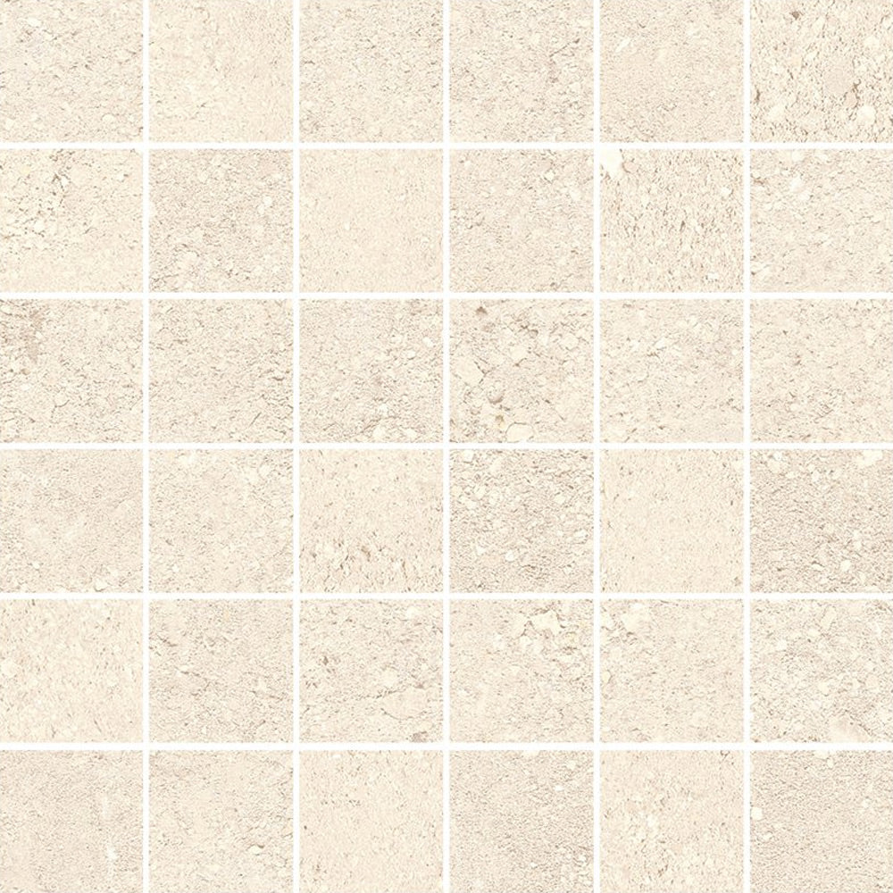Mosaico in Gres Porcellanato Rettificato Naturale Effetto Cemento 30X30 - Duo Back Back Desert