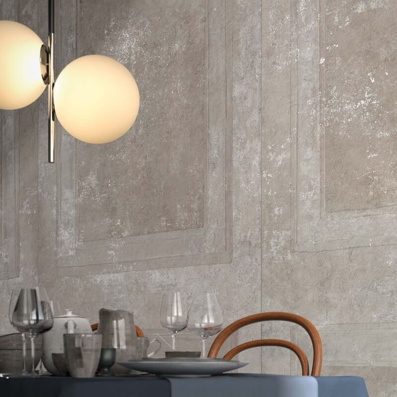 Decoro in Gres Porcellanato Effetto Cemento Rettificato Naturale 60x120 8.5mm Boiserie Rope Ivory Ghost - ABK