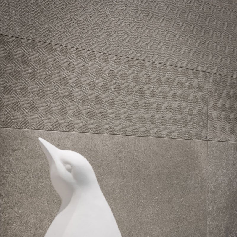 Decoro in Gres Porcellanato Effetto Pietra Rettificato Naturale 20x120 8.5mm Grey D-Sign - Gardenia Orchidea
