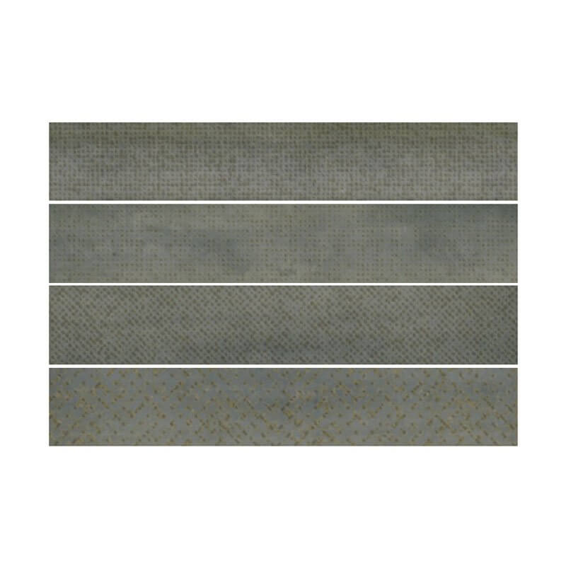 Decoro in Gres Porcellanato Effetto Pietra Rettificato Naturale 20x120 8.5mm Mix Green Oxide - Gardenia Orchidea