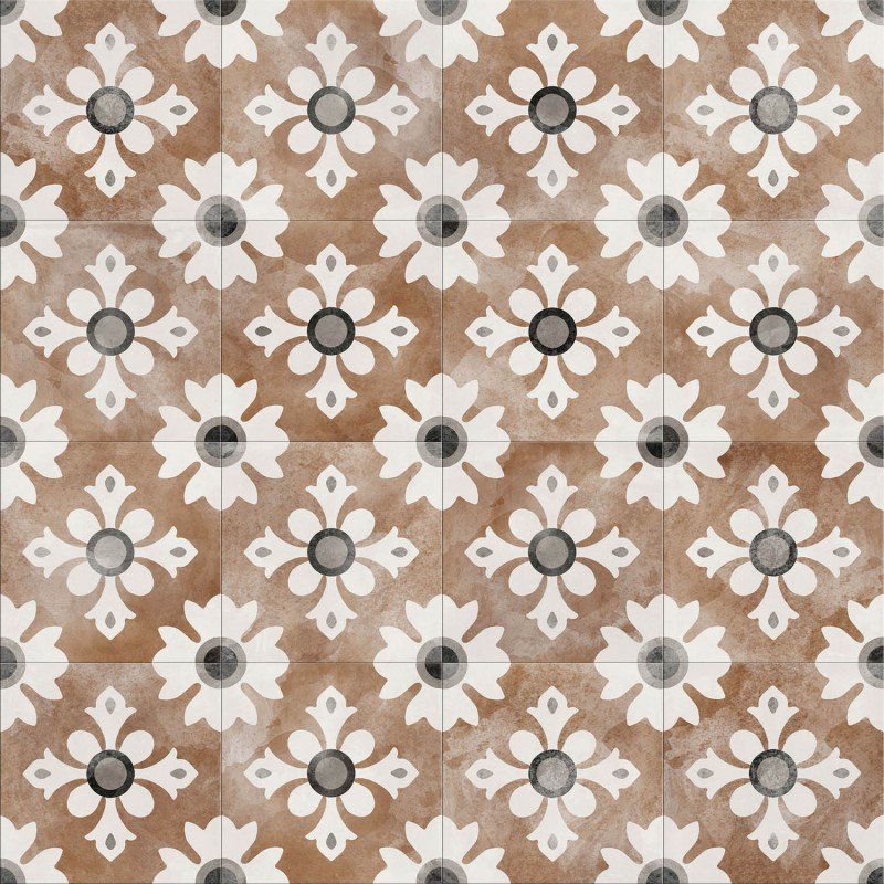Natural Rectified Stone Effect Porcelain Stoneware Decor 20x20 8.5mm Classic Cotto Play - ABK