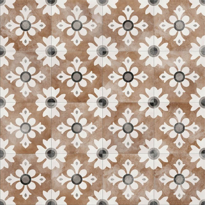 Decoro in Gres Porcellanato Effetto Pietra Rettificato Naturale 20x20 8.5mm Classic Cotto Play - ABK