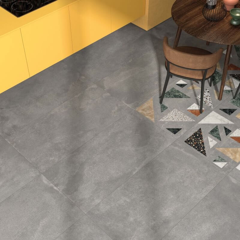 Decoro in Gres Porcellanato Effetto Pietra Rettificato Naturale 60x120 8.5mm Grey Blend - ABK