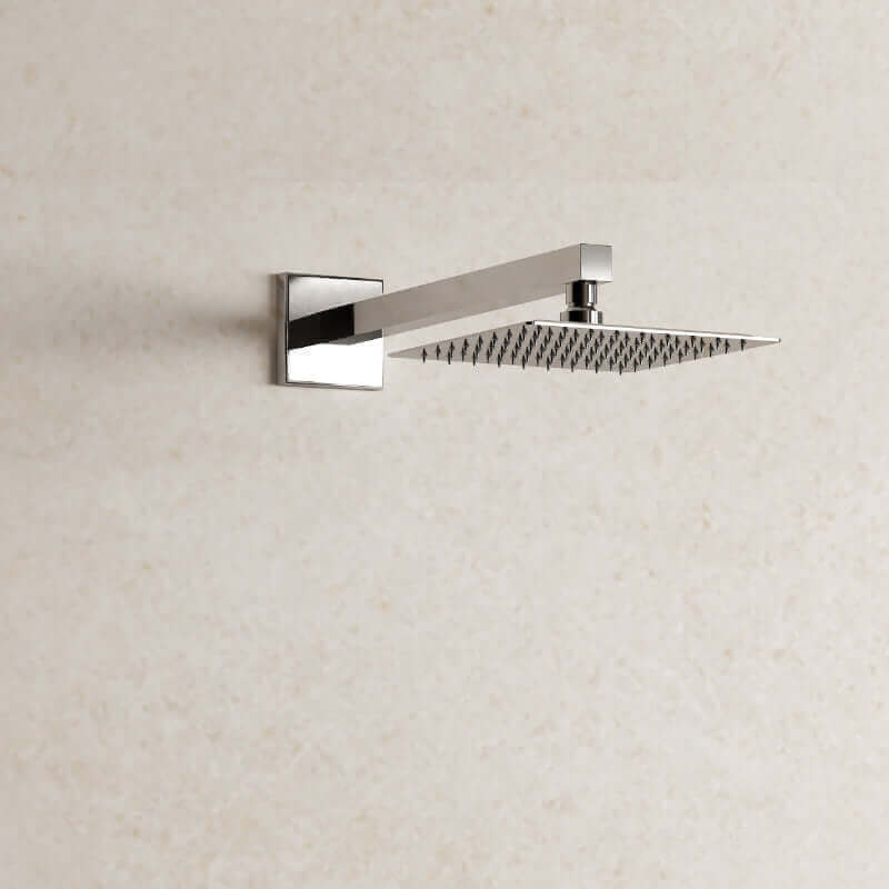 Set Incasso Doccia Cromo con Braccio Doccia e Soffione 25x25 cm - Sun