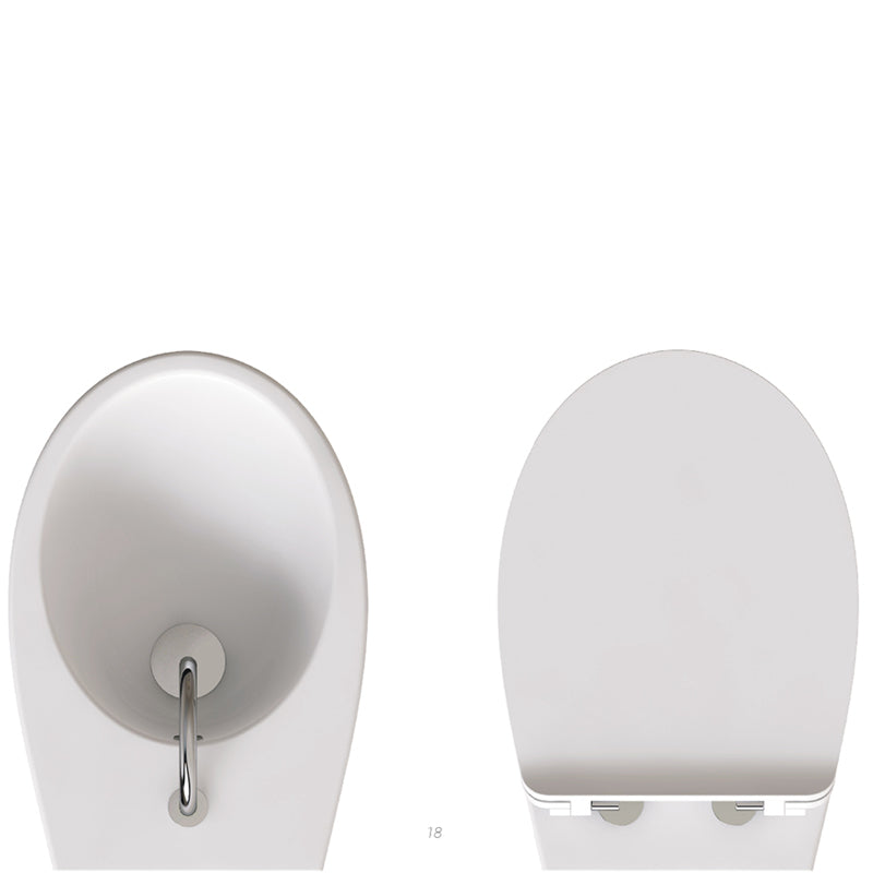 Vaso Filomuro Rimless Senza Brida Bianco Lucido Senza Coprivaso Gran Mascalzone - Domus Falerii