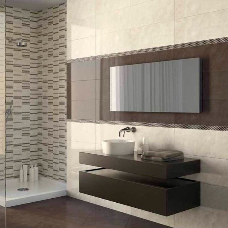 Gres Porcellanato Effetto Cemento Naturale 45x45 Moka Home - Naxos