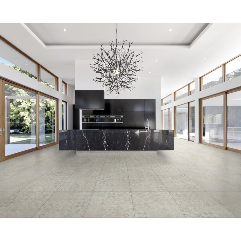 Gres Porcellanato Effetto Cemento Naturale 60x60 Argento Planet - Sintesi