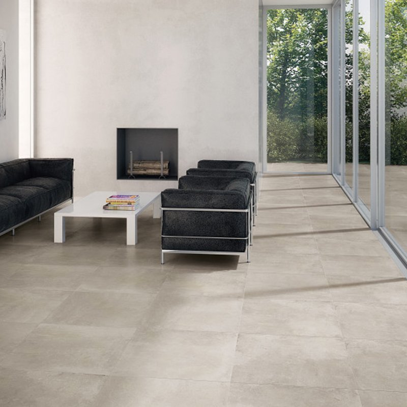 Gres Porcellanato Effetto Cemento Naturale 60x60 Ecru Crystal - Naxos