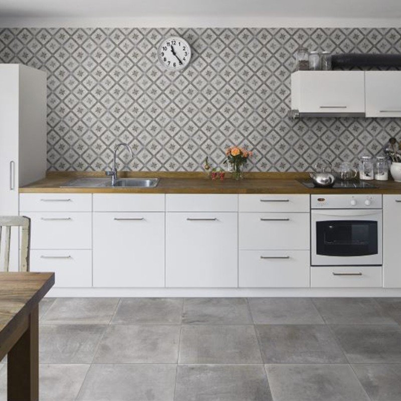 Gres Porcellanato Effetto Cemento Naturale 60x60 Grigio fumo Atelier - Sintesi