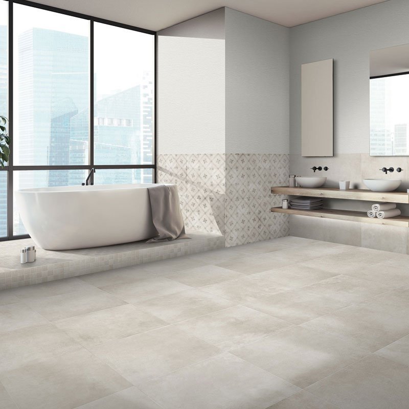Gres Porcellanato Effetto Cemento Naturale 60x60 Beige Marte - Soluzioni Tiles