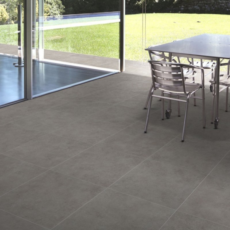 Gres Porcellanato Effetto Cemento Naturale 80x80 Grigio Avanguardia - Abitare