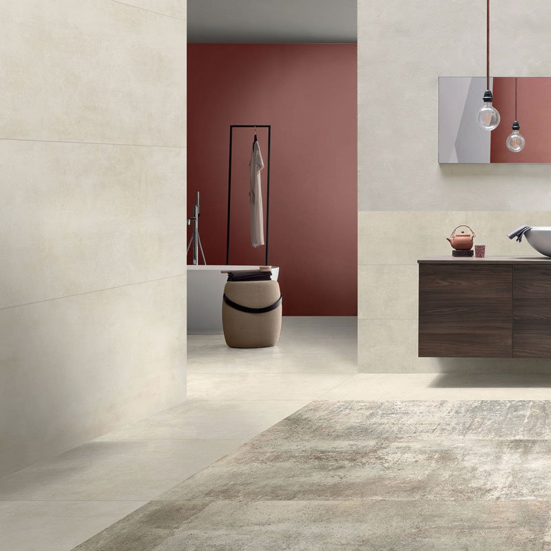 Gres Porcellanato Effetto Cemento Naturale 80x80 White Absolute - Ceramiche Mariner spa