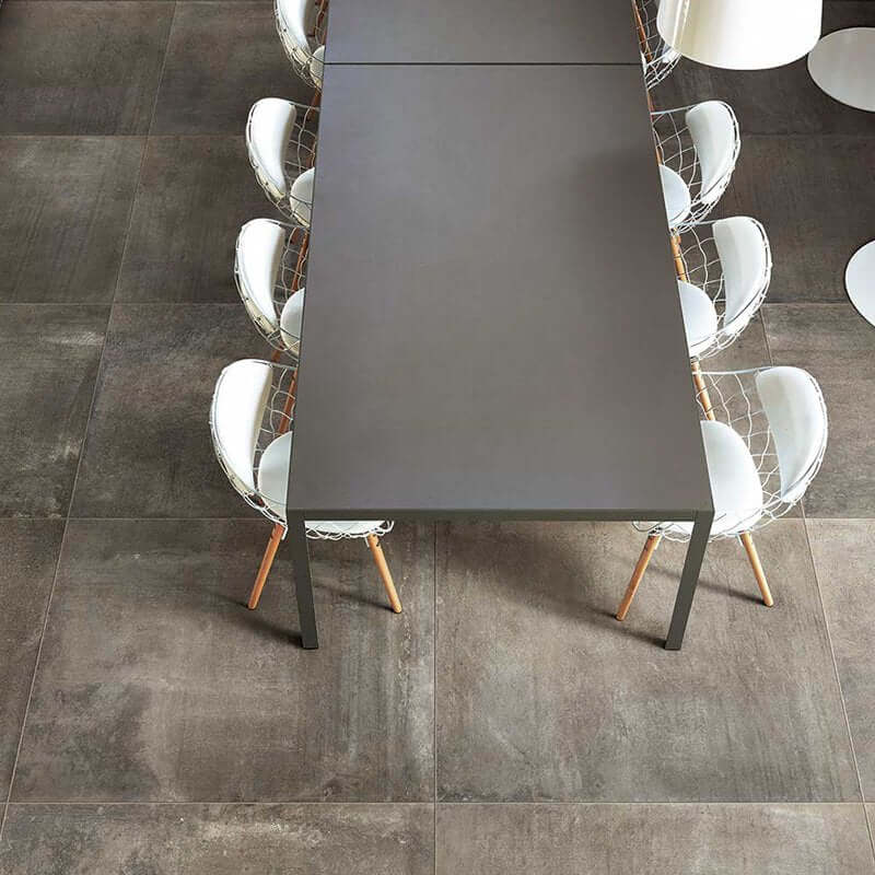 Gres Porcellanato Effetto Cemento Rettificato Grip 60x120 20mm Brun Matieres De Rex - Florim