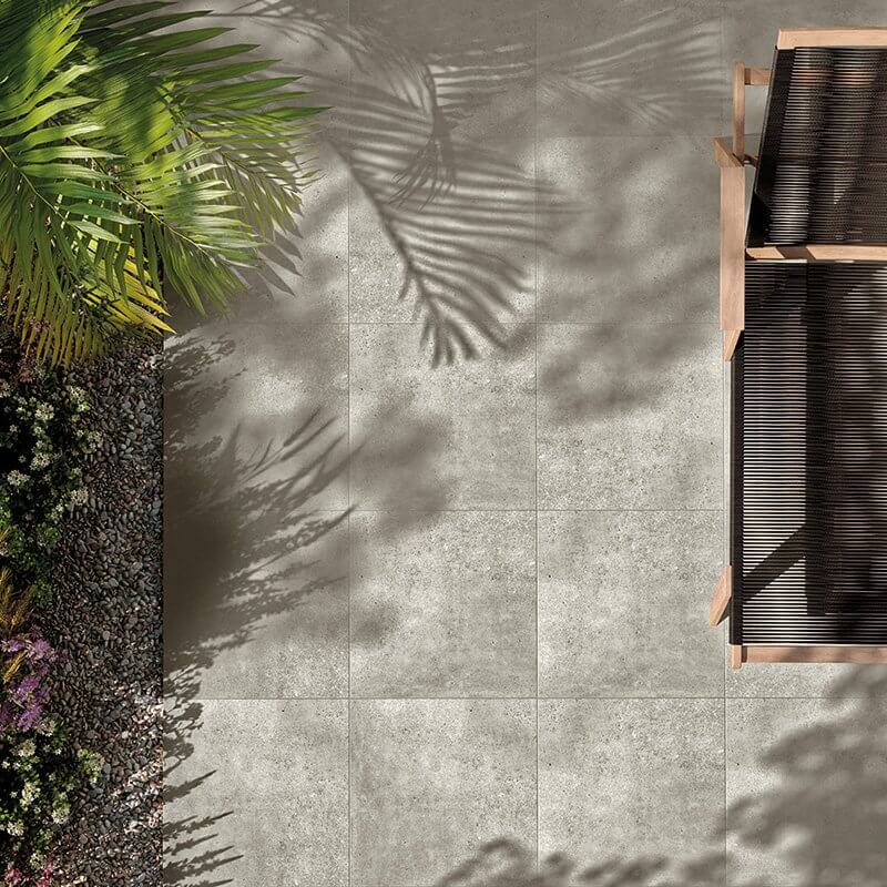 Gres Porcellanato Effetto Cemento Rettificato Grip 60x60 9.5mm Materia Grigio - Herberia