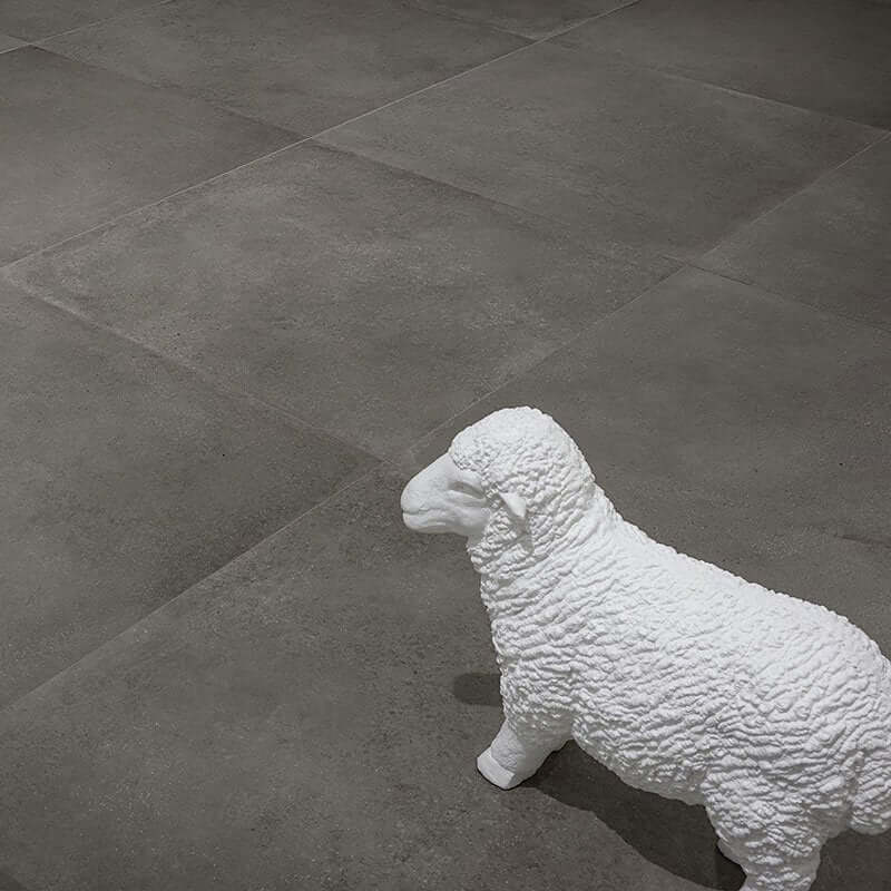 Gres Porcellanato Effetto Cemento Rettificato Grip 80x80 20mm Antracite D-Sign - Gardenia Orchidea