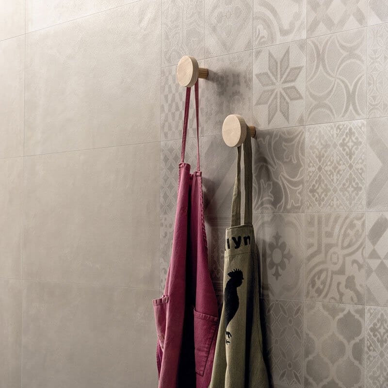 Gres Porcellanato Effetto Cemento Rettificato Grip 80x80 8.5mm Corda Make - Gardenia Orchidea