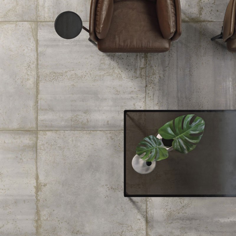 Gres Porcellanato Effetto Cemento Rettificato Naturale 120x120 8.5mm Aluminum Oxide - Gardenia Orchidea