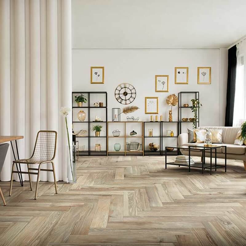 Gres Porcellanato Effetto Cemento Rettificato Naturale 20x120 9mm Walnut Hi Wood - Florim