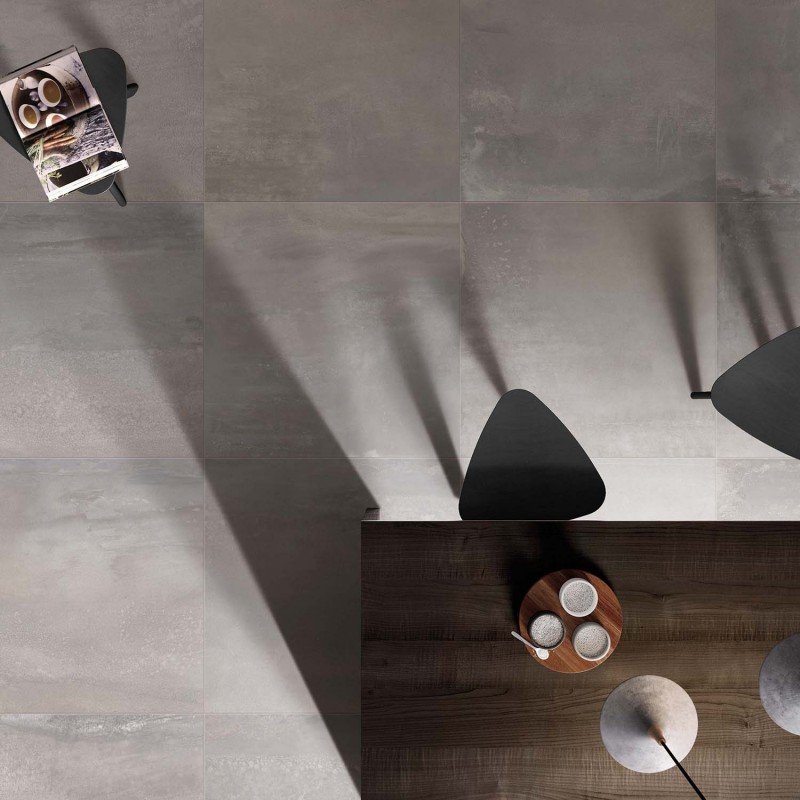 Gres Porcellanato Effetto Cemento Rettificato Naturale 30x120 8.5mm Silver Interno 9 - ABK