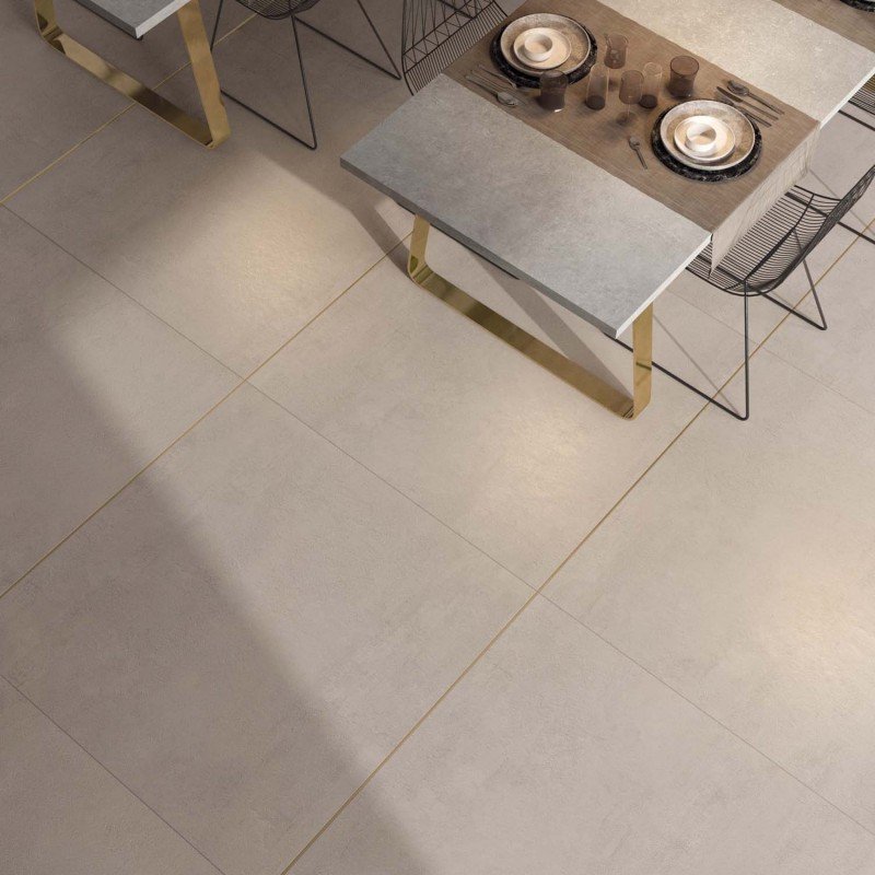 Gres Porcellanato Effetto Cemento Rettificato Naturale 30x34 9mm Sand Crossroad Chalk - ABK