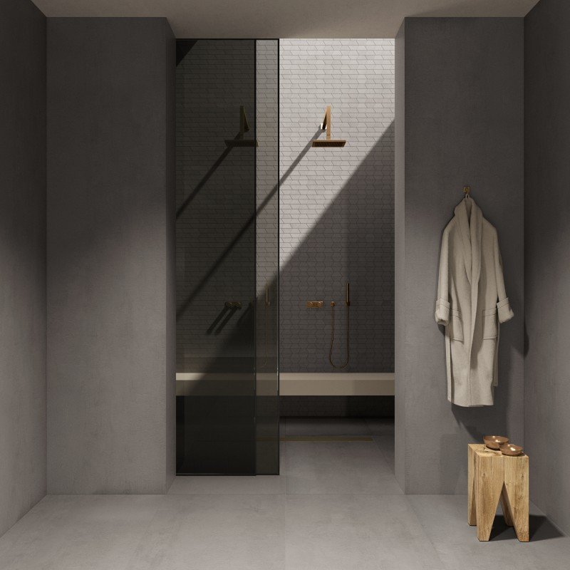 Gres Porcellanato Effetto Cemento Rettificato Naturale 30x34 9mm Smoke Crossroad Chalk - ABK