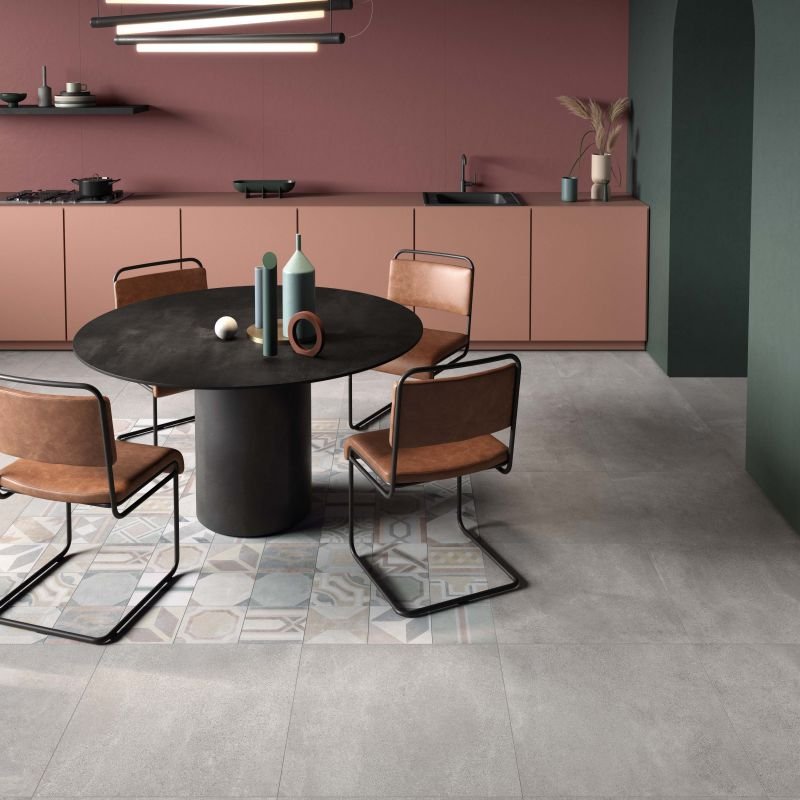 Gres Porcellanato Effetto Cemento Rettificato Naturale 30x60 8.5mm Ash Blend - ABK