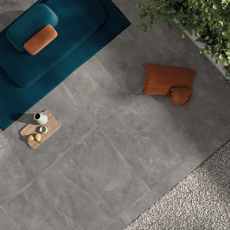Gres Porcellanato Effetto Cemento Rettificato Naturale 30x60 8.5mm Grey Blend - ABK