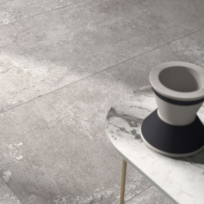 Gres Porcellanato Effetto Cemento Rettificato Naturale 30x60 8.5mm Grey Ghost - ABK