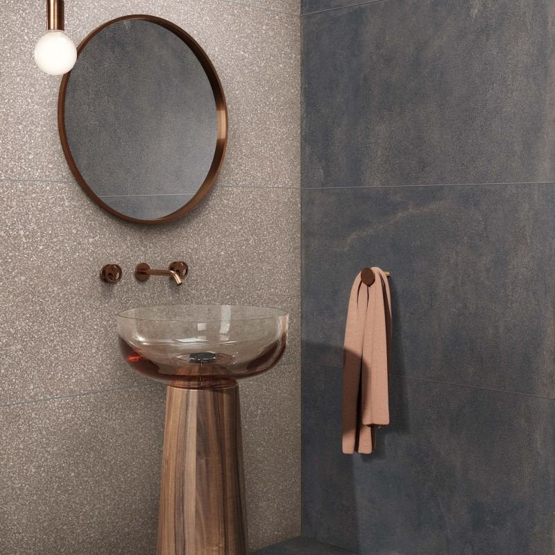 Gres Porcellanato Effetto Cemento Rettificato Naturale 30x60 8.5mm Iron Blend - ABK