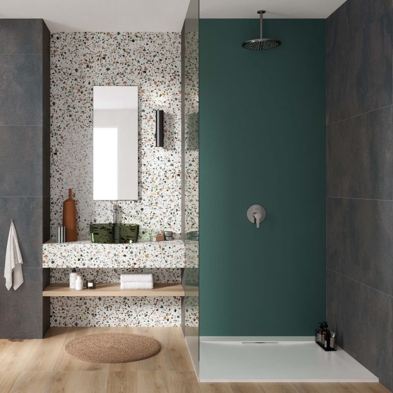 Gres Porcellanato Effetto Cemento Rettificato Naturale 30x60 8.5mm Iron Blend - ABK