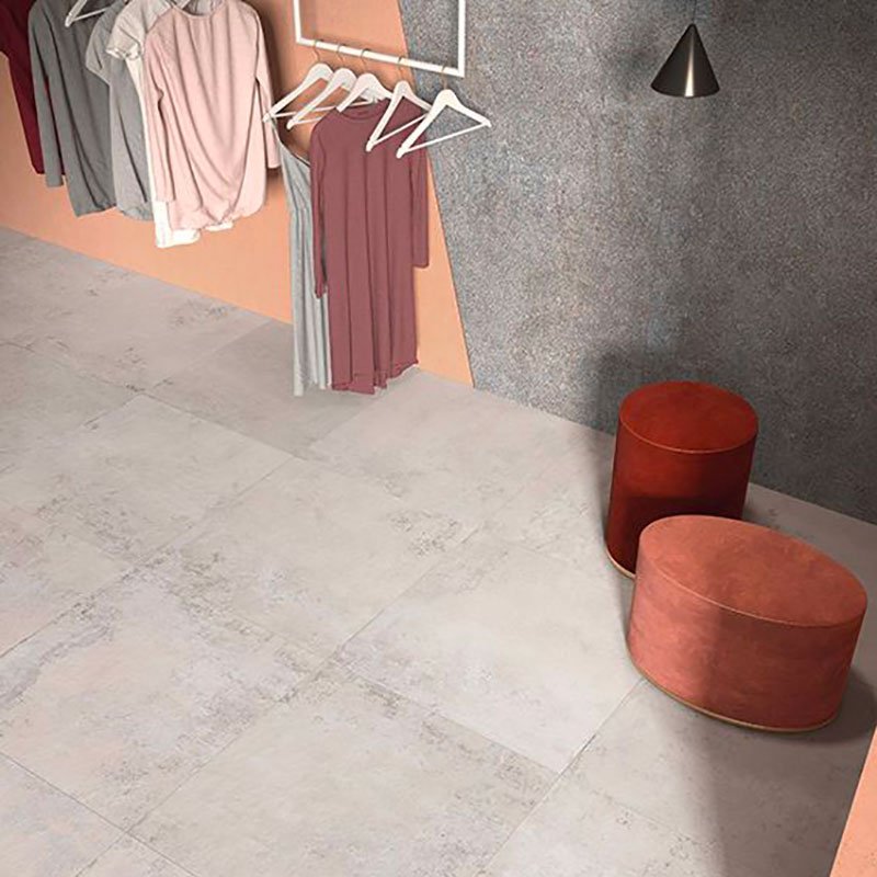 Gres Porcellanato Effetto Cemento Rettificato Naturale 30x60 8.5mm Ivory Ghost - ABK