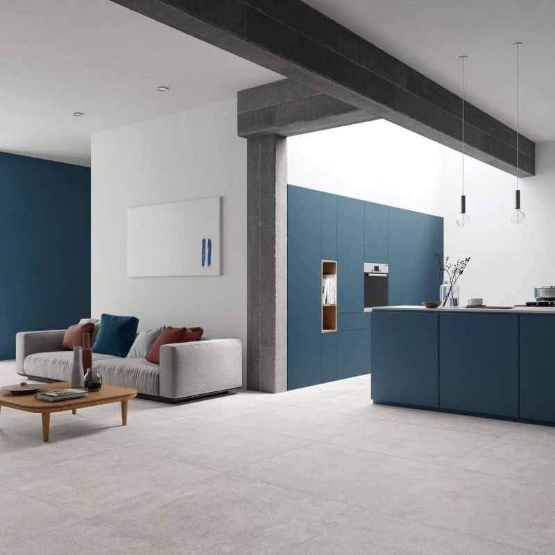 Gres Porcellanato Effetto Cemento Rettificato Naturale 30x60 8.5mm Moon Blend - ABK