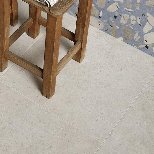 Gres Porcellanato Effetto Cemento Rettificato Naturale 30x60 9.5mm Brera Avorio - Herberia