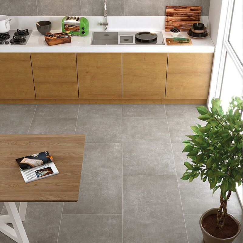 Gres Porcellanato Effetto Cemento Rettificato Naturale 30x60 9mm Geo Pirite - Herberia