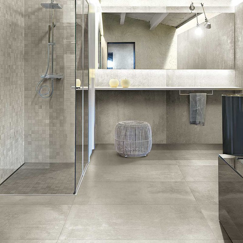 Cement Effect Porcelain Stoneware Rectified Natural 40x80 9mm Sable Matieres De Rex - Florim