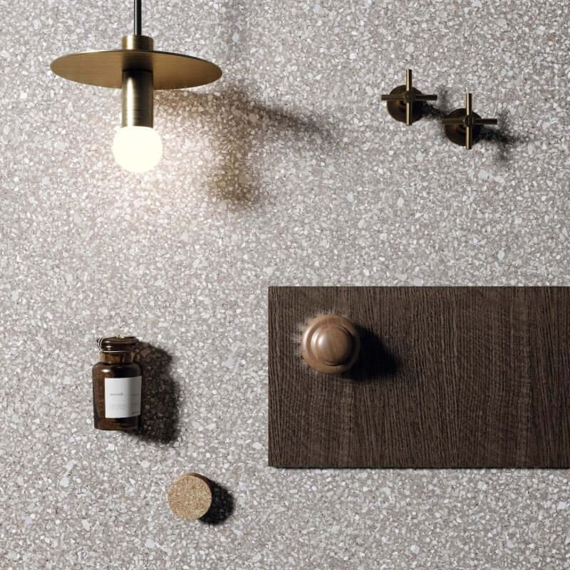 Gres Porcellanato Effetto Cemento Rettificato Naturale 60x120 8.5mm Dots Grey Blend - ABK