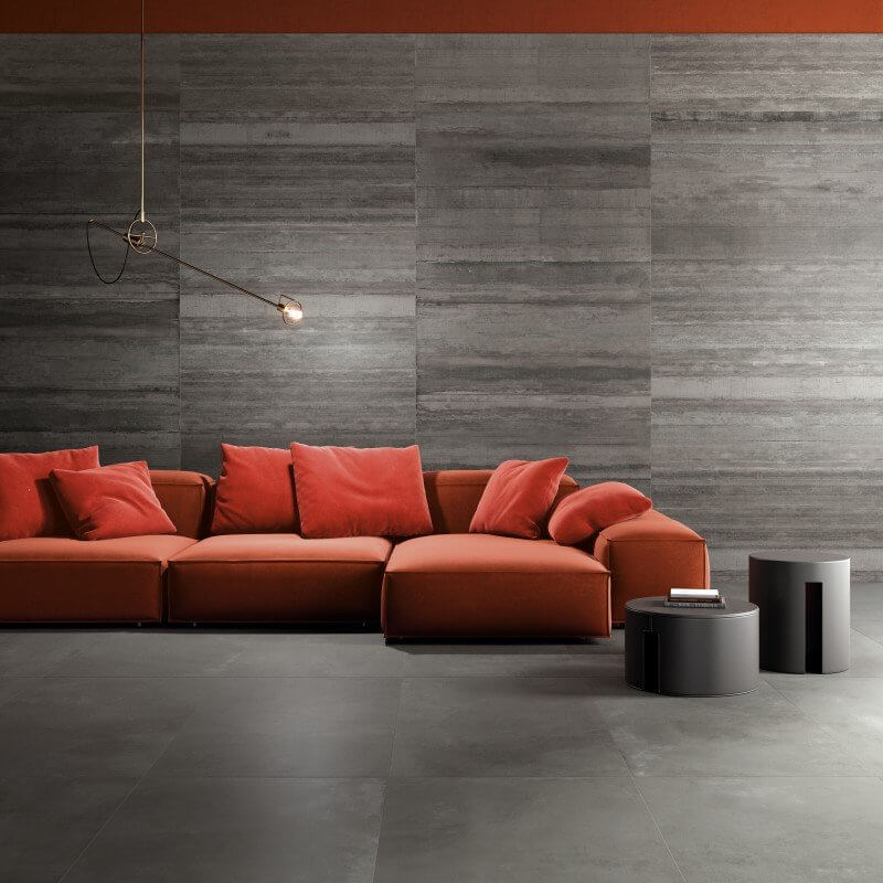 Gres Porcellanato Effetto Cemento Rettificato Naturale 60x60 8.5mm Base Pepper Lab325 - ABK