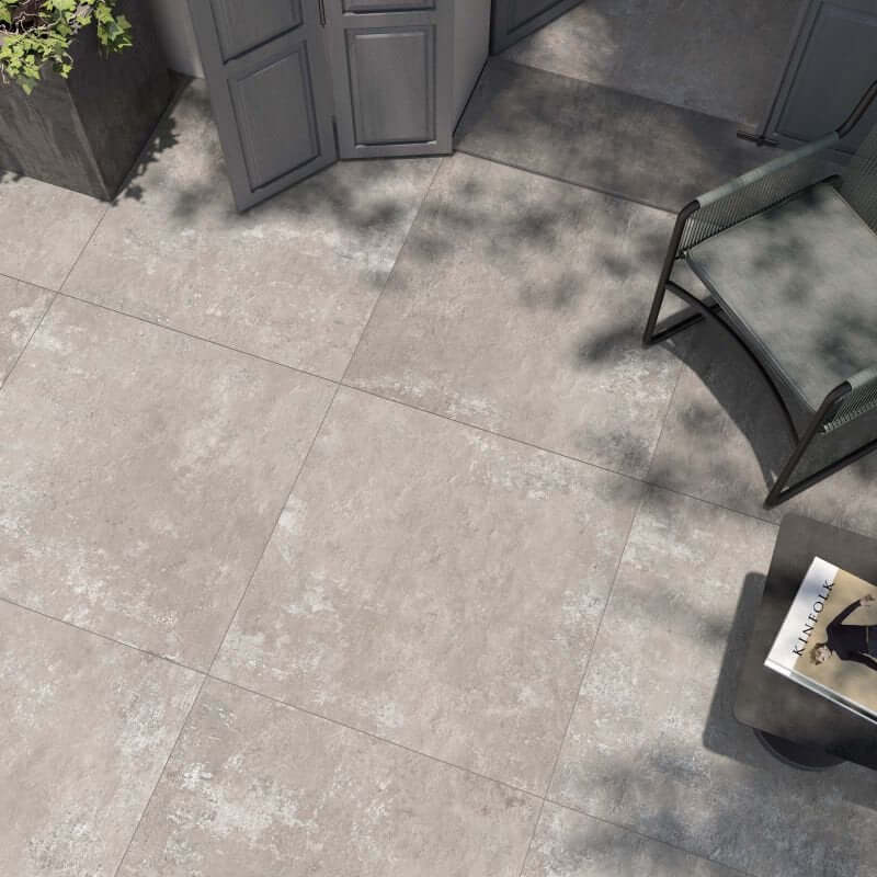 Gres Porcellanato Effetto Cemento Rettificato Naturale 60x60 8.5mm Rope Ghost - ABK